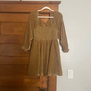 Brown Smocked Dress
